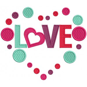 Love Inside Heart Filled Machine Embroidery Design Digitized Pattern